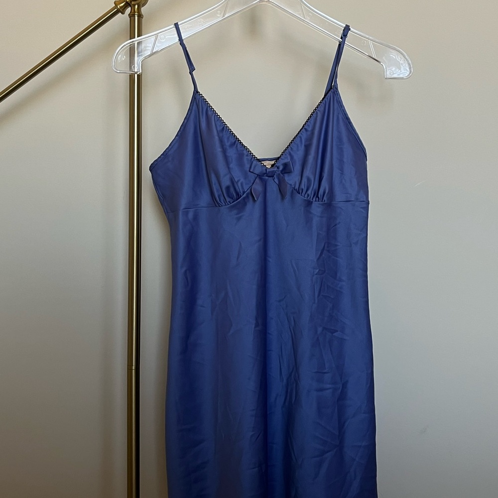 Y2K Presence blue slip dress with re-adjustable straps